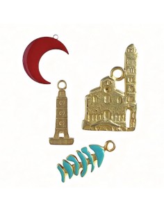 Combo esclusiva "Cefalù" composta da 4 Charms in zama e...