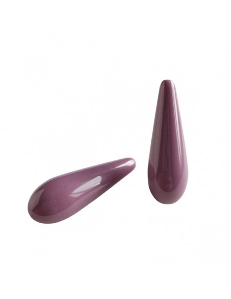 Coppia di goccia in resina malva 10x30mm