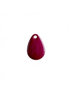 Charm  goccia smaltata su entrambi i lati bordeaux 14x10...