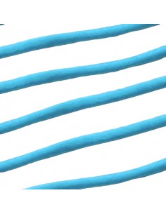 Cordone di seta cucito turchese acceso 3-5mm, 50 cm