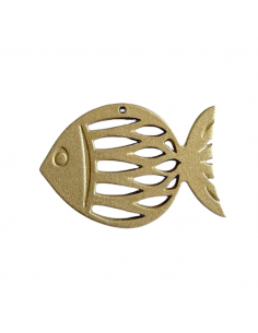 Grande Charm pesce palla dorato matt 60x42 mm, x 1