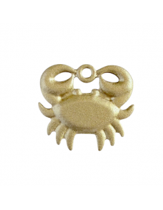 Charm granchio dorato matt 38x36 mm, x 1
