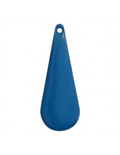 Charm lunga goccia smaltata su entrambi i lati blu 27x10...