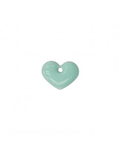 Piccolo charm cuore smaltato su entrambi i lati azzurro...