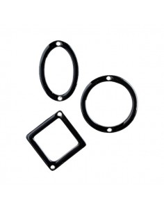 Le "Geometrie", 3 charms connettori smaltati su entrambi...