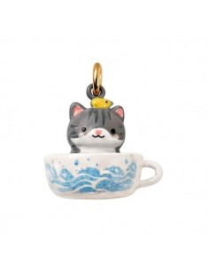 Charm "Tea Party Surprise" tazza da Tè bianca con gattino...