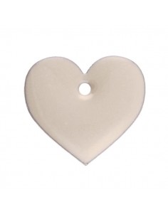 Charm cuore viola con rifiniture dorate oro panna 12x13 mm