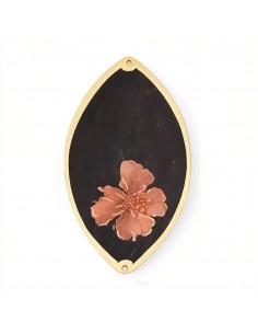 Grande Charm ellissi con stampe Japan Style sfondo nero...