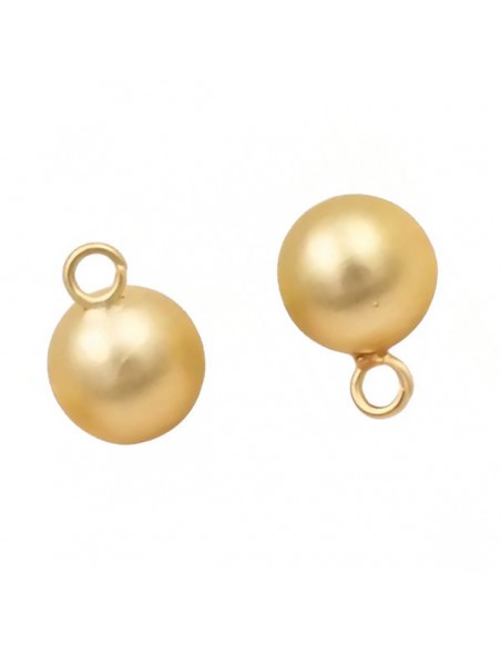 Charm pallina dorata matt 8 mm, x 1