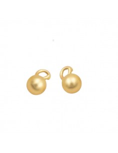 Charm pallina dorata matt 4 mm, x 1
