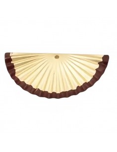 Charm dorato matt ventaglio plissettato con bordo...