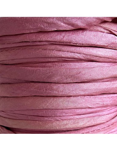Cordoncino in seta sari rosa, circa 5 mm, x 1 mt
