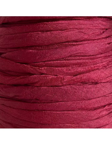 Cordoncino in seta sari rosso scuro, circa 5...