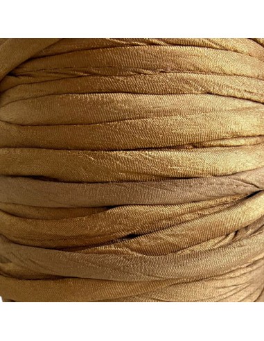 Cordoncino in seta sari bronzo, circa 5 mm, x 1 mt