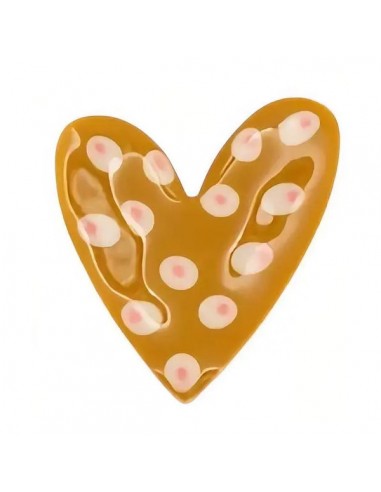 Charm connettore cuore dorato leggermente...