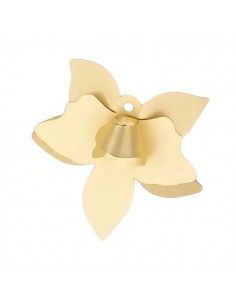 Charm fiore dorato matt 42x50 mm, x 1