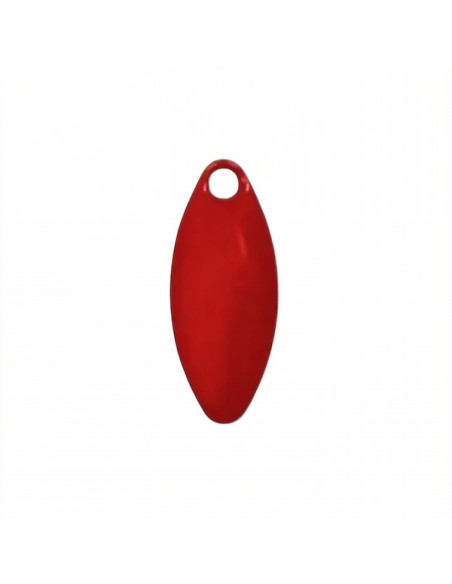 Charm chicco di riso smaltato su entrambi i lati rosso 10x4,5mm, x 1