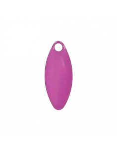 Charm chicco di riso smaltato su entrambi i lati magenta...