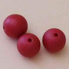 Perla in resina, piccola sfera colore mattone metallizzato