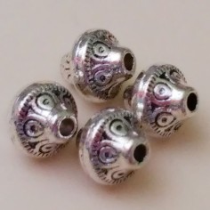 Charm in metallo, piccolo distanziatore colore argento...