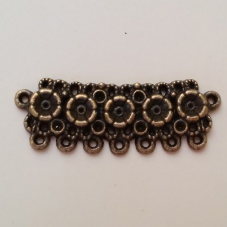 Charm in metallo, connettore colore bronzo