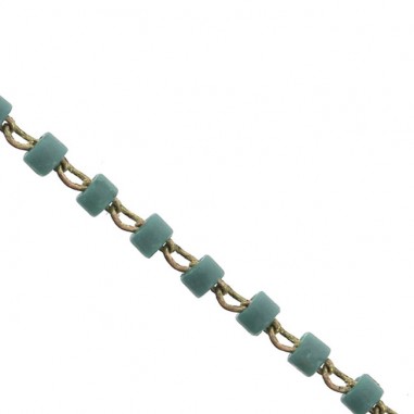 Catena con Miyuki delicas 11/0 1.70 color verde...