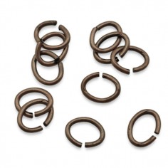 Anellini ovali aperti ramato 6,8x0,9 mm, x 20