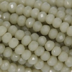 Sfera mezzo cristallo rotonda schiacciata beige Opal 4...