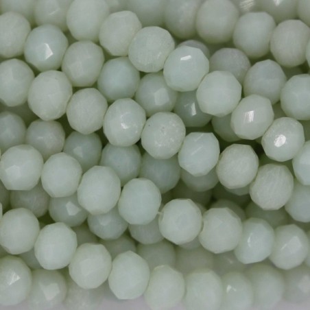 Sfera mezzo cristallo rotonda schiacciata bianco sporco 4 mm, x 25