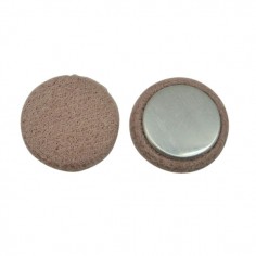 Coppia di cabochons in stoffa color rosa antico con retro...