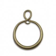 Pendente dorato rotondo con intreccio 53x40 mm, x 1