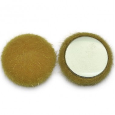 Coppia di cabochons in pelo sintetico color...