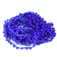 Cordoncino color blu  con rocailles color blu  2.4 mm, x...