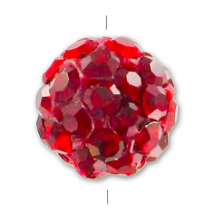 Perla plastilina strass coreano 8 mm rosso x 1