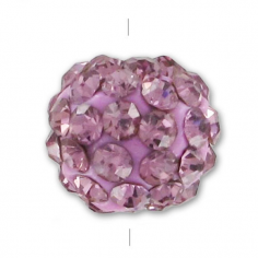 Perla plastilina strass coreano 8 mm light ametista x 1