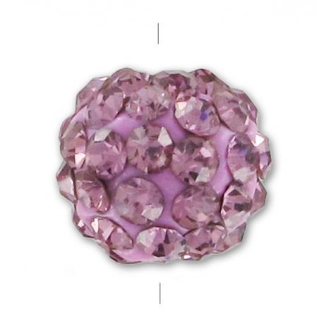 Perla plastilina strass coreano 8 mm light ametista x 1