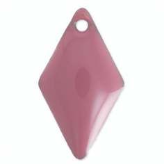 Charm losanga color lilla rifiniture dorate 16x9 mm, x 1