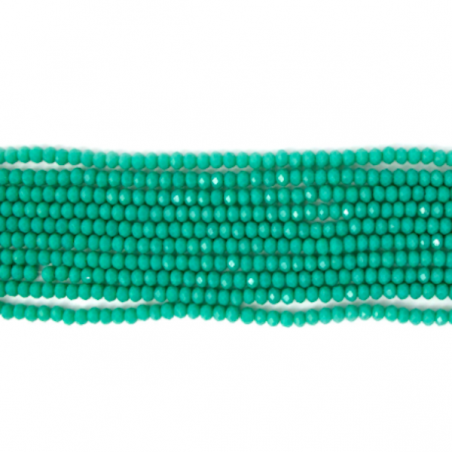 Confezione da 140 sfere mezzo cristallo rotonda schiacciata giada Opal 4x3 mm