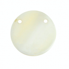 Charm in madreperla naturale con due fori paralleli  25...