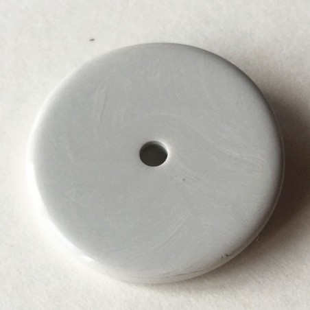 Dischetto in resina piatto con foro centrale grigio perla 22x2mm, x 1