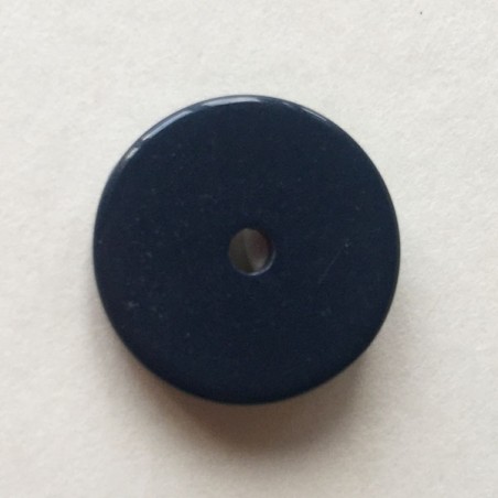 Dischetto in resina piatto con foro centrale color blu intenso17x2mm, x 1