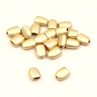 Terminale per cordoncini oro matt 6x4 mm la...
