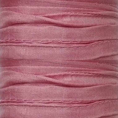 Nastro di seta naturale cucito rosa 5 mm, x 50 cm
