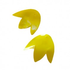 Pailettes colore giallo mélange leggermente ondulate a...
