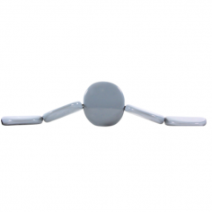 Perla piatta rotonda irregolare color grigio 27 mm, x 1