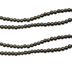 Confezione di 10 perline in vetro color Khaki 4 mm
