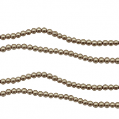 Confezione di 10 perline in vetro color toffee 4 mm