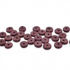 Confezione da 20 dischetti in ceramica rosa scuro 6,5x2,2mm