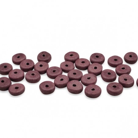Confezione da 20 dischetti in ceramica rosa scuro 6,5x2,2mm