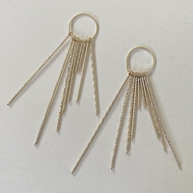Elegante charm dorato satinato 65x13mm, x 1